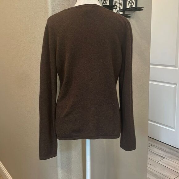 Philosophy Dane Lewis Brown Cashmere Basic Sweater - Picture 2 of 5